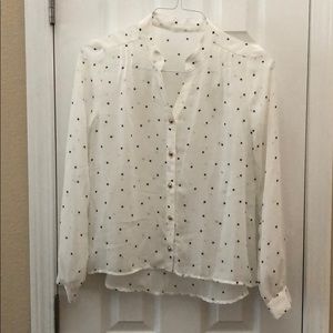 Forever 21 White Sheer Blouse
